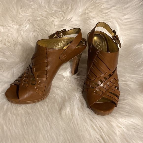 Coach Shoes - COACH - Bessy Cowboy Leather Heels sz 8